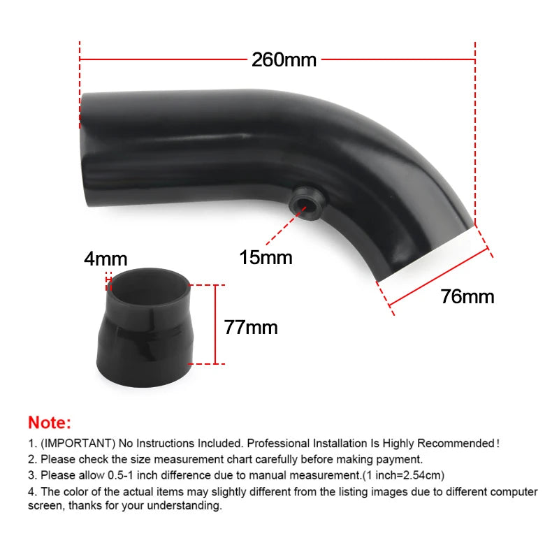 Țeavă Admisie Aer Aluminiu 76mm - Universal Performance