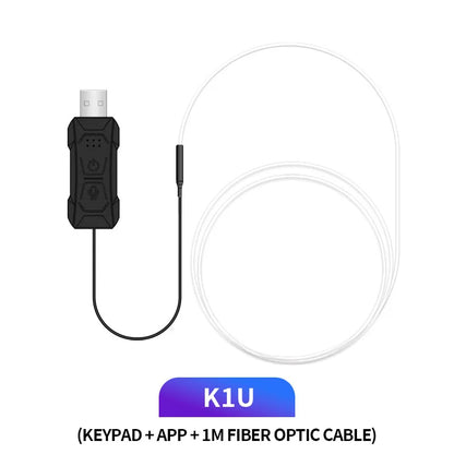 Bandă LED RGB Ambient pentru Interior Auto - Iluminare cu Fibră Optică
