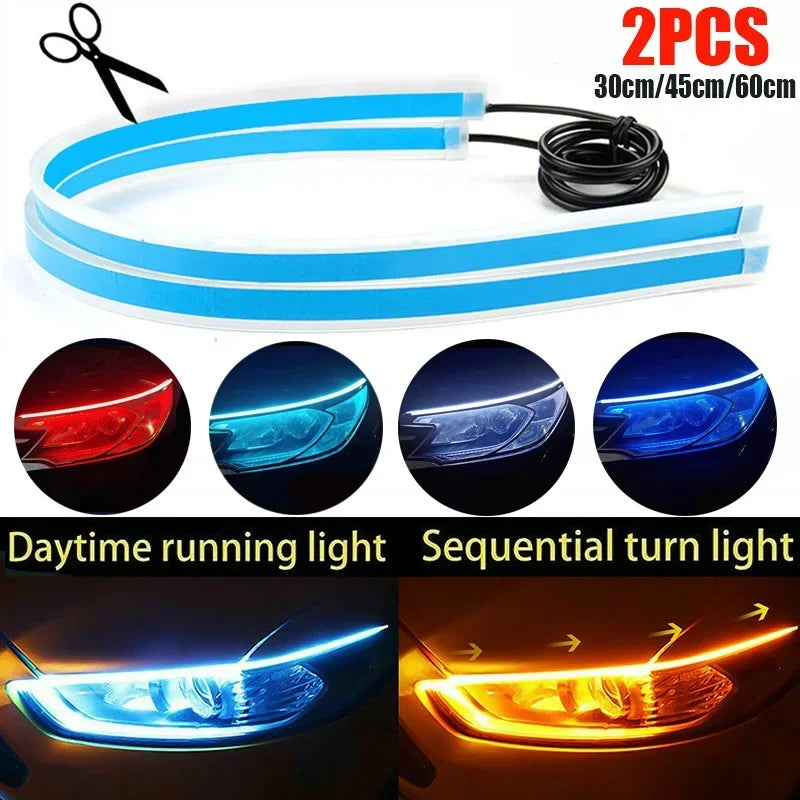 Bandă LED DRL 12V cu Semnalizare Dinamică - Daylight Flow