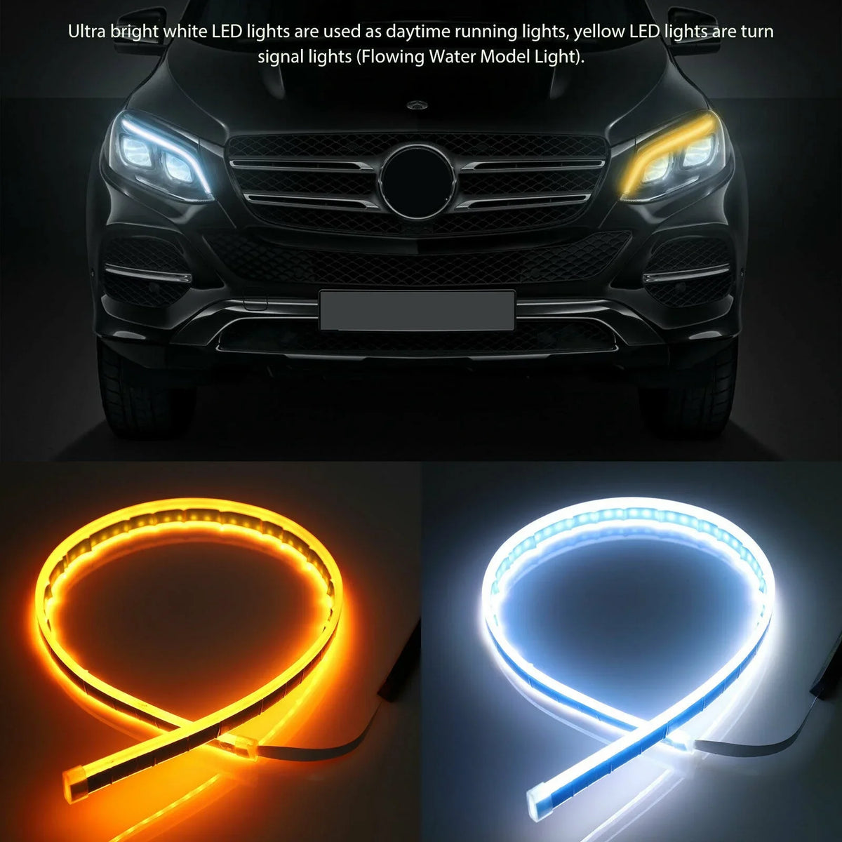 Bandă LED DRL 12V cu Semnalizare Dinamică - Daylight Flow