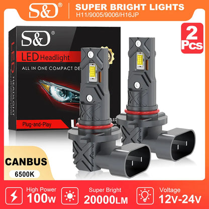 Becuri LED Auto 12V-24V CANBUS 20.000 LM - 6000K