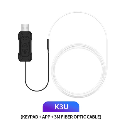 Bandă LED RGB Ambient pentru Interior Auto - Iluminare cu Fibră Optică