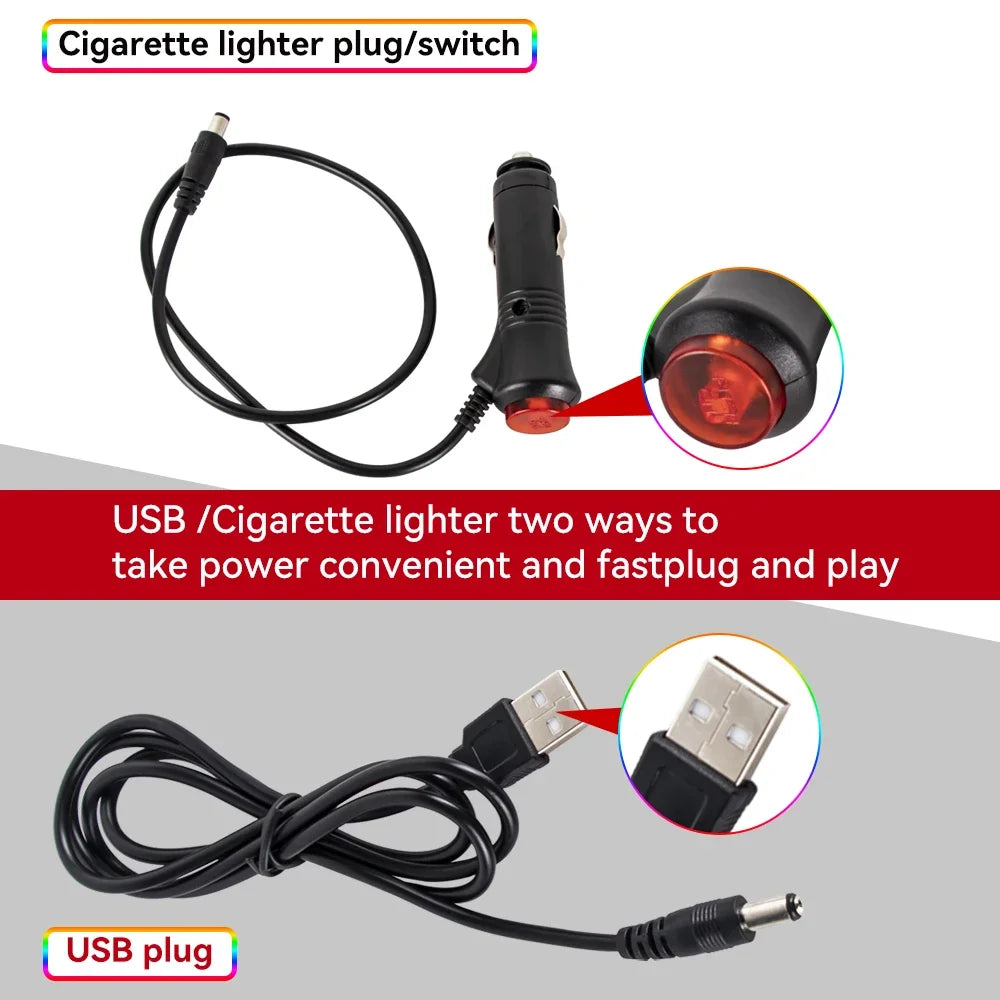 Kit LED RGB Ambient pentru Interior Auto - Iluminare Footwell cu Control APP